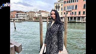 Horny69rabbits Eva deep throats a stranger in risky public