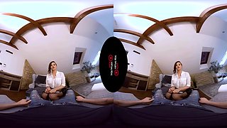 French Class Remake; French Brunette Buxom Big Tits Big Ass Black Nylons Shaved Pussy Teacher Student