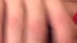 Teen with Red Stockings Gets Her Ass Spanked Hard and Cunt Smashed by a Older Man