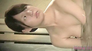 Teen Asian is hiding boobs in the sauna pool water su2650