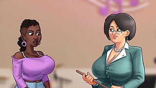 Summertime saga reimagined - MissKitty2K’s wild threesome adventure