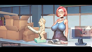 3D anime babe gets down in some hentai action