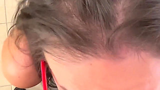 Chick has hardcore anal sex in her office and gets a facial