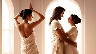 Indian beautiful sister-in-law calls her boyfriend and has sex with threesome