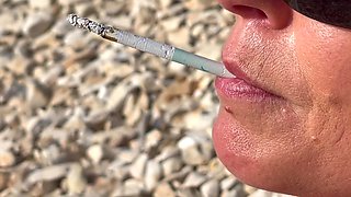 Smoking Cigarettes on the Beach