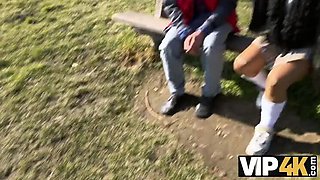 Hot Ebony Girl Fucked Hard in Car by Stranger - Big Natural Tits POV