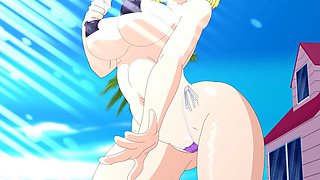 Android Quest For The Balls - Dragon Ball Part 1 - Horny Android 18 The Bikini By LoveSkySanX