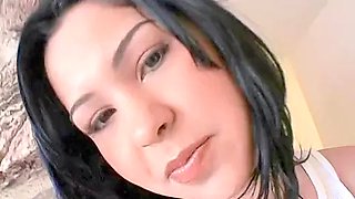 Stunning teen with perfect round ass rides big dick