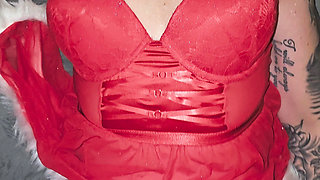 Quick Fuck and Creampie in Xmas Outfit After Deepthroat BJ