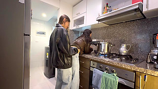 We fuck in leather jackets and finger each other