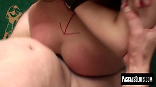 Adorable brunette Luna Rival has her asshole and pussy demolished by Pascal White