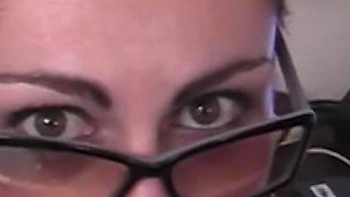 Sexy Teen Secretary Giving the Perfect Blowjob for Boss