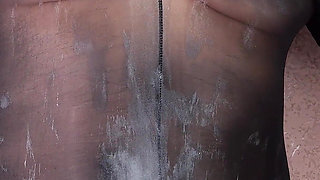 342 Bodystocking Made of Thick Nylon Is Soaked in Whipped Cream! You-take a Shower with Me Please!