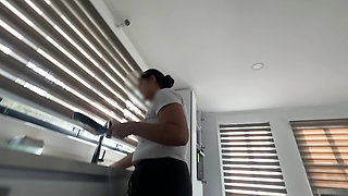 Playing with her ass my maid takes it to the bedroom part 1