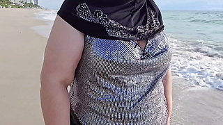Went to the beach and got my pussy licked  - jamdown26 - BBW SSBBW, big fat ass hijab Pawg Milf, big butt, thick ass, bust a nut