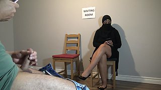 Arab Wife Got Mad at Me - I Flashed and Masturbated My Dick in Front of Her