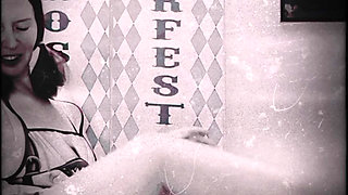 Mistress Dana's Vintage Hollywood Tease: Transparent Panties in Black-and-White Glamour