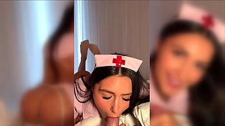 Sexy Nurse Fucked in Ass in POV Cosplay Anal hardcore with butt plug - Redhead loves ass to mouth