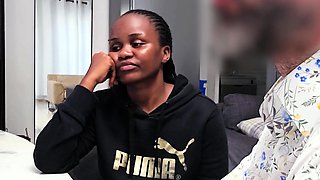 Huge ass ebony girl enjoyed rough sex