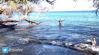 Ziva Fey - Getting Wet Fully Clothed in the Ocean