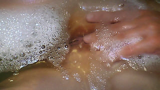 Hot Woman Gets Clit Orgasm From Water Stream in the Bathroom