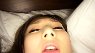 Amateur Asian College Teen Gives Blowjob