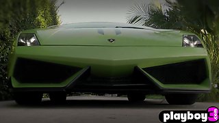 Desirable babes looks amazing with Lambo