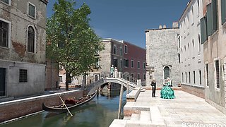Sexy Baroness has passionate sex with Casanova in luxury room in Venice