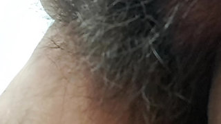 Mom's mature pussy is fat and hairy, perfect for fucking.