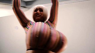 Cute blonde with big boobs solo