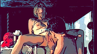 Old Times Country Side Couple Fuck in the Kitchen