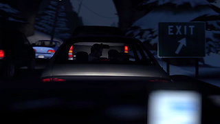 The Whiteout - 3D animated Lara Croft fingers her pussy remembering blowjob