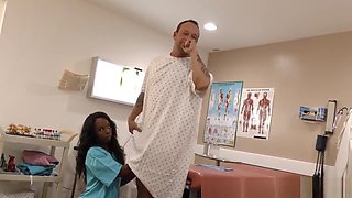 Ebony Braces Nurse Bang