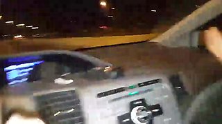 Wife Flashing in car