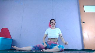 Sensational live yoga session for beginners on March 24th with a busty Brazilian beauty!