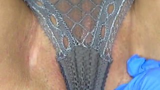 Pussy Worship Me in Sexy Lingerie and Stockings and Latex Glove Fingering and Use Two Dildo to Sweet Pussy of Katerina Hartlova