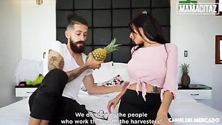 Hot Colombian Teen Mila Garcia First Casting - Petite Latina with Big Tits Takes Huge Cock