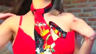 School Uniform Cosplay Latina Masturbating Hard and Has Multiple Orgasms Until She Has Her Squirt