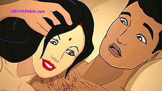 First Sex with my Indian Colleague, Her Loves my Big Black Cock - Cartoon Sex Parody