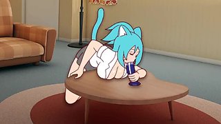 Furry Anime Hentai: Chimmynay in Rough Anal Creampie with Big Tits and Big Cock