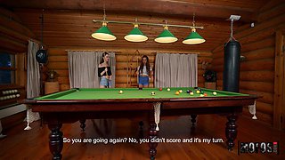 I Can Teach You Pool - Solazola sharing sex toy with lesbian girlfriend after billiard game