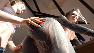 Hot Tattooed Pornstars Extreme Anal Lesbian Squirt Fest