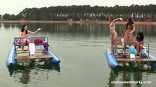 Four Girls, Two Water Bikes - Sweetheartsclassic