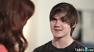 Redhead mature stepmom seducing stepson