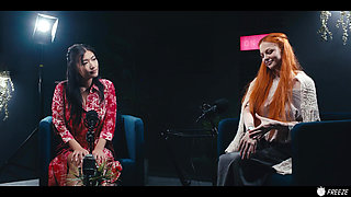Lesbian Redhead Freezes Time And Makes Asian Babe Her Sex Slave - Lezdom Hardcore Sex