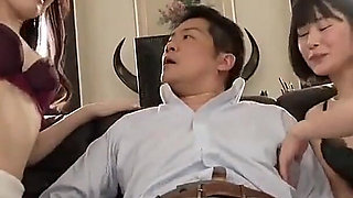 They Tempts Boss with Double Anal Licking! That Is Too Erothic!! 1