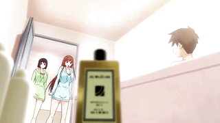 My Stepsisters Rush On Me While I Was Naked In the Bathroom - Hentai