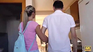Hunt4k. guy invites couple to his place and bangs teenager shanie ryan for cash
