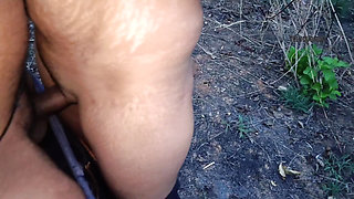 Telugu village couples outdoor doggy fucking in jungle