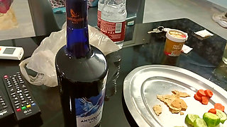 Pune Hot and Cute Newly Married wife First Time Drinking and Bolwjob for Hardcore Sex